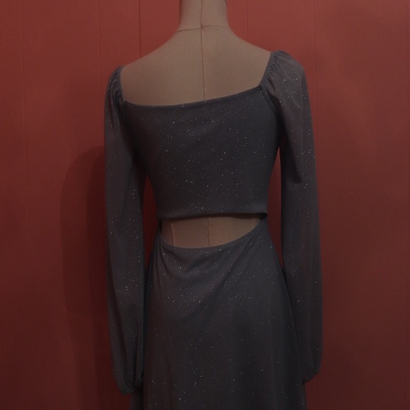 Misty Rose Baby Blue Sparkle Dress - Picture 4 of 5